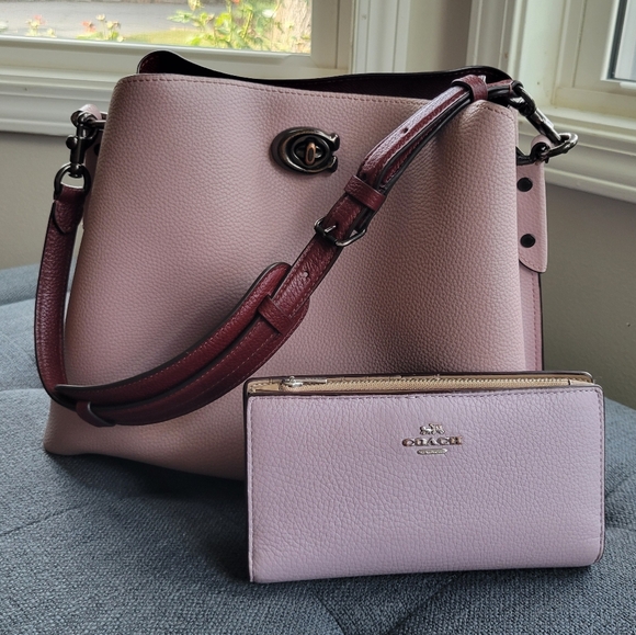 COACH 💜 Willow shoulder bag in ice purple colorblock purse C2590 - Picture 16 of 16